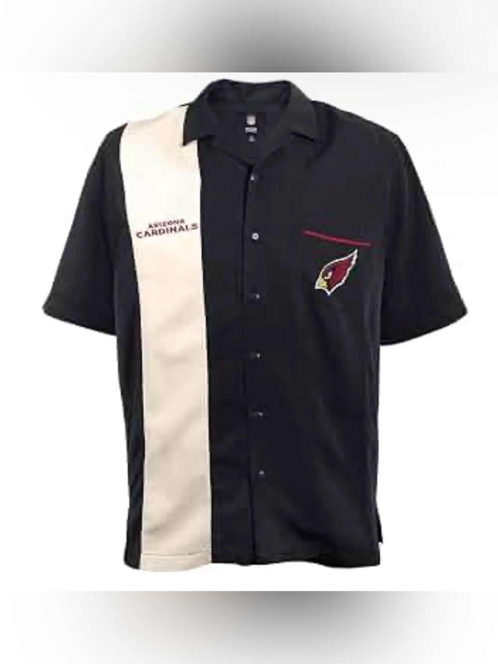 Littlearth Arizona Cardinals Strike Bowling Shirt XL NFL Black Button Up